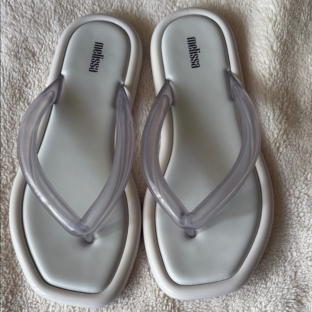 Melissa Women's Clear and White Sandals